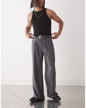 Collusion Pantalon ajusté coupe ample décontractée - Gris