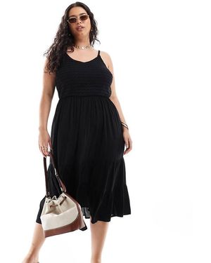 Yours Crochet Maxi Dress - Black