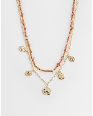Mango Layered Necklace - Metallic