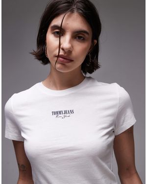 Tommy Hilfiger Essential Logo Slim T-Shirt - Brown