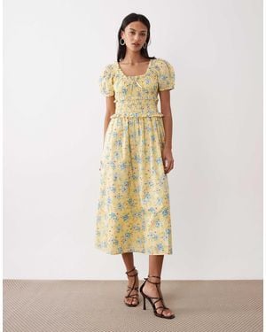 Nobody's Child Ariel Milk Maid Midi Dress - Natural