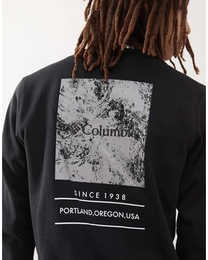 Columbia Sudadera Negra Con Cuello Redondo Barton Springs De - Negro