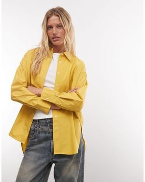ASOS Oversize-hemd mit nach hinten abfallendem saum - Mettallic