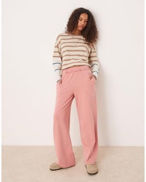 Free People Wide Leg Lounge Trousers - Pink