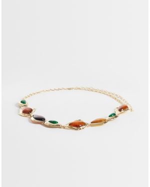 ASOS Ceinture chaîne ornée - Métallisé