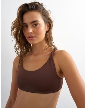 TOPSHOP – tiana – trägerloses bikinioberteil - Braun