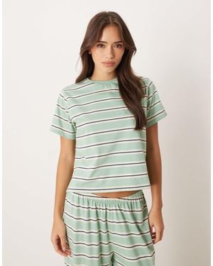 ASOS Mix & Match Side Slit Pyjama Tee - Green