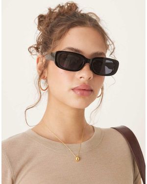 ASOS Occhiali Da Sole Neri Medi Squadrati - Nero