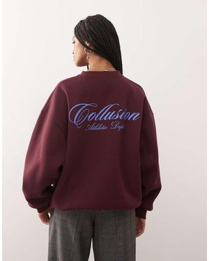 Collusion Sweatshirt With Graphic - Red