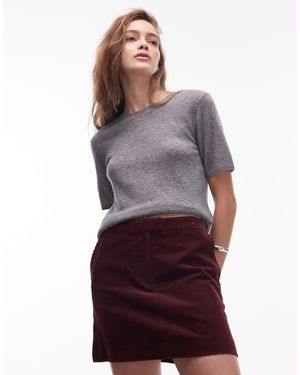 ARKET Cord Mini Skirt - Red