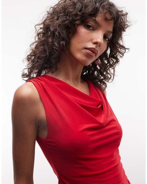 Reclaimed Vintage Slinky Halter - Red