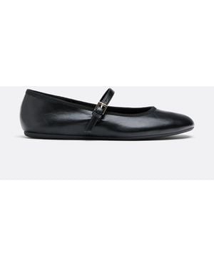 Stradivarius Basic Ballerine Mary Jane Nere - Bianco