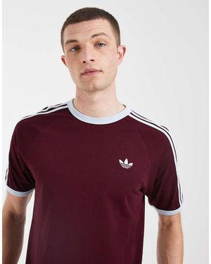 adidas Originals T-Shirt Met 3-Stripes - Rood