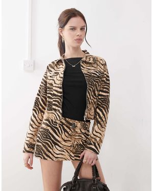 Motel Hoshi Wild Animal Jacket Co-ord - Natural