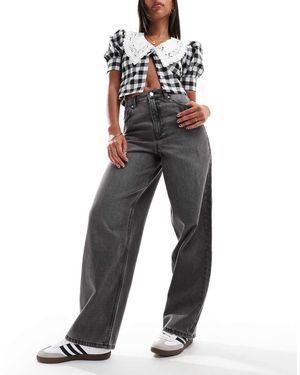 Miss Selfridge Jeans Ampi Lavaggio - Grigio