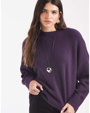 Vero Moda Weicher pullover mit rundhalsausschnitt - Lila