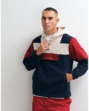 Parlez Forro Polar Color Block Con Media Botonadura En - Azul