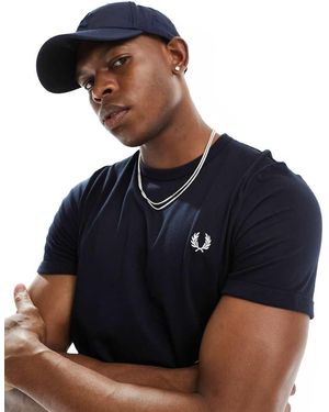 Fred Perry T-Shirt Met Gekleurde Randen - Blauw