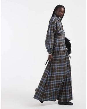 ASOS Midaxi Shirt Dress With Nipped-in Waist - Black