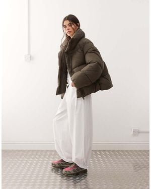 Weekday Abrigo Acolchado Extragrande De - Neutro