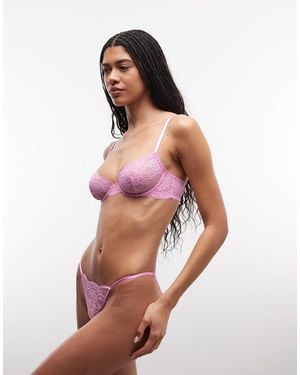 ASOS Lola Lace Underwired Bra - Pink