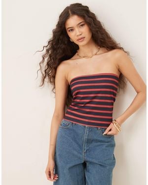 ASOS Longline Bandeau - Blue