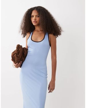 ASOS – figurbetontes neckholder-midikleid - Blau