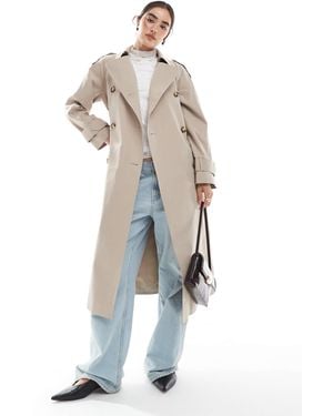 ASOS Longline Trench Coat - White
