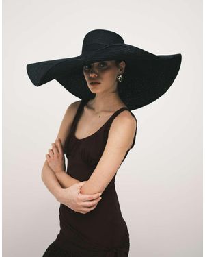 ASOS Oversized Straw Hat - Black
