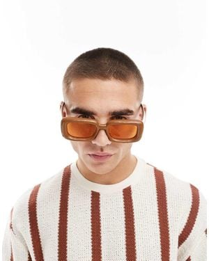 River Island Bubble Frame Sunglasses - White
