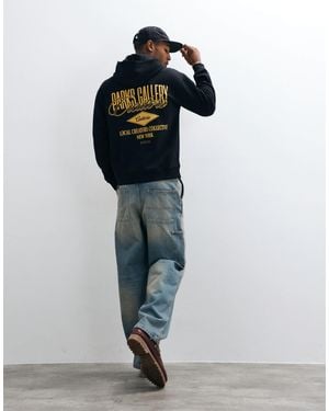 Only & Sons Relaxed Fit Hoodie With Gallery Back Print - Blue