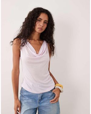 ARKET Tanktop Met Gedrapeerde Halslijn - Wit