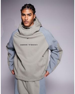 Nike – tech boreas – oversize-kapuzenpullover - Grau