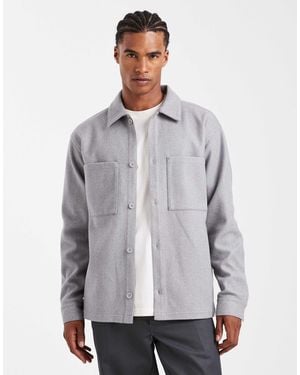 Jack & Jones Brushed Overshirt - Gray