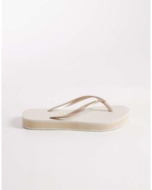 Havaianas Slim Platform Flip Flops - Natural
