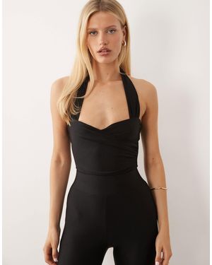 Ruched & Ready – made you look – formender neckholder-body - Schwarz