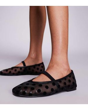 Public Desire Lullaby Polka Dot Ballet Flats - Brown