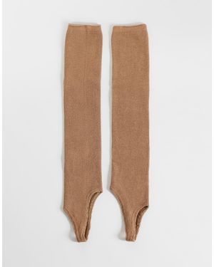 ASOS Beenwarmer Met Voetlus - Naturel