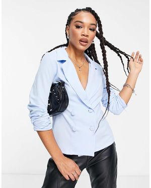 Rebellious Fashion – zweireihiger blazer - Blau