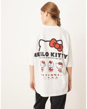 ASOS Oversized T-Shirt Met 'Hello Kitty' Print - Naturel