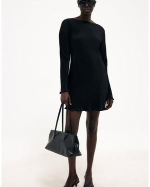 NA-KD Pleated Mini Dress - Grey