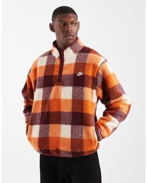 Nike Club Half Zip Fleece - Orange