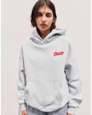 Pull&Bear Kapuzen-sweatshirt - Weiß