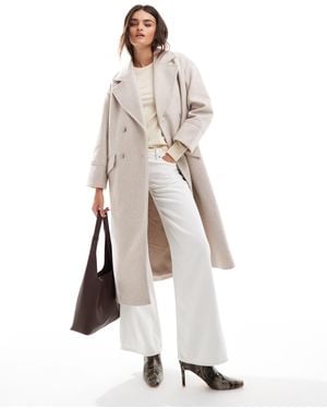 Stradivarius Oversized Coat - White