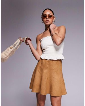 River Island Suedette Flippy Mini Skirt - Purple