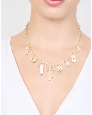 Lovisa Vergulde Dunne Ketting Met Strik- En Sterrenhangertjes - Naturel