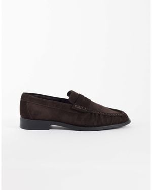 Noak Mocassins en daim fabriqués au portugal avec bout froncé - marron