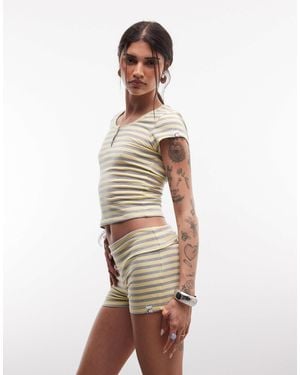 Collusion Henley Baby Tshirt - White