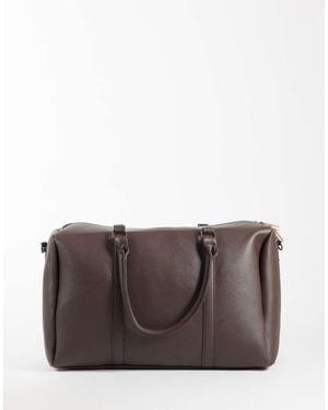 Jack & Jones Faux Leather Travel Bag - Brown