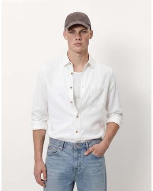 ASOS Linen Blend Regular Fit Shirt - White